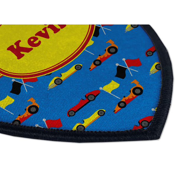 Racing Car Iron on Shield 3 Detail