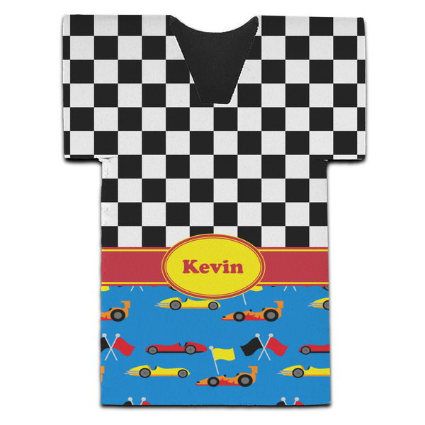 Custom Racing Car Jersey Bottle Cooler (Personalized)
