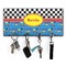 Racing Car Key Hanger w/ 4 Hooks & Keys