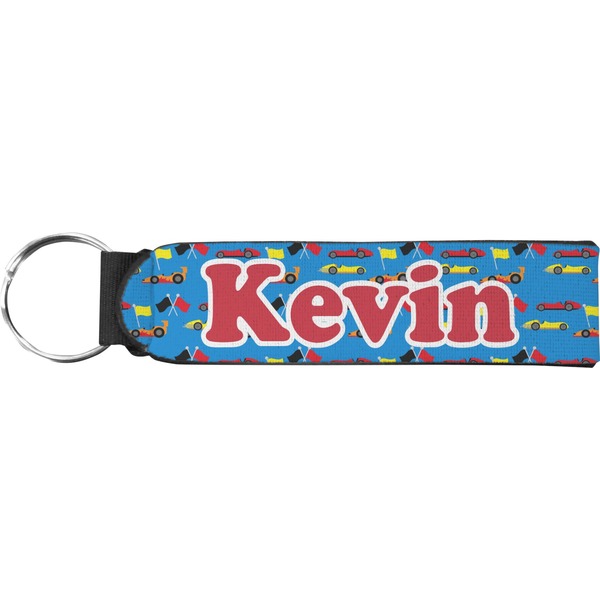 Custom Racing Car Neoprene Keychain Fob (Personalized)