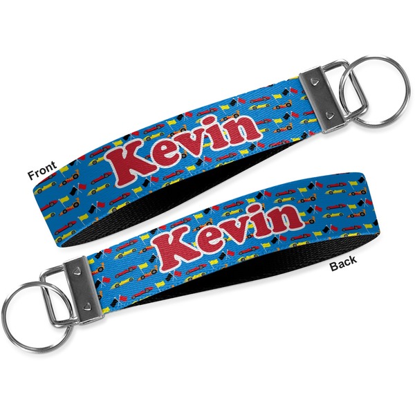 Racing Car Key-chain - Metal and Nylon - Front and Back