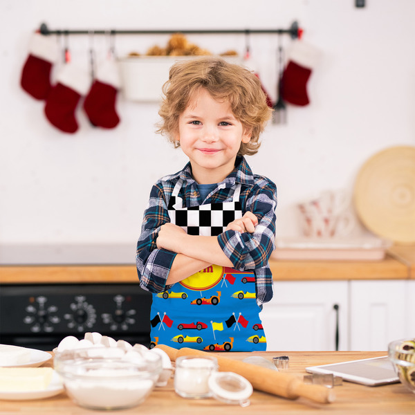 Racing Car Kid's Aprons - Small - Lifestyle