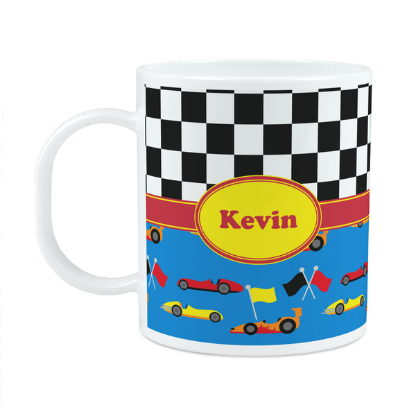 Custom Racing Car Plastic Kids Mug (Personalized)