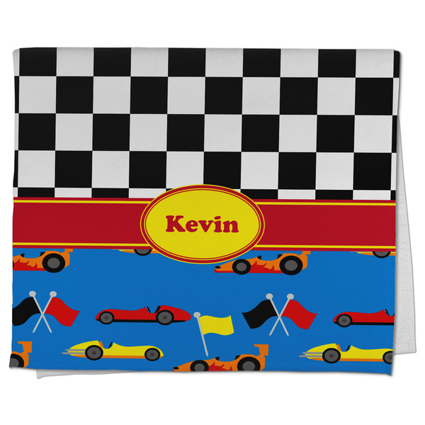 Custom Racing Car Kitchen Towel - Poly Cotton w/ Name or Text