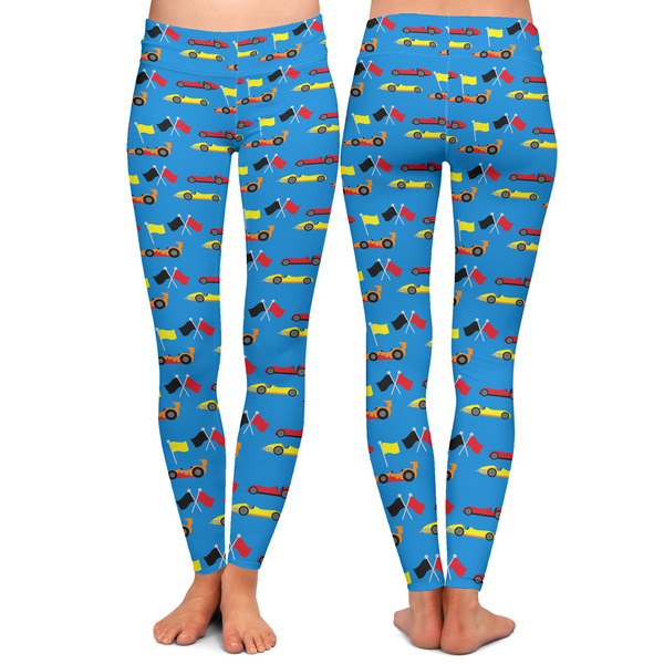 Racing Car Ladies Leggings - Front and Back