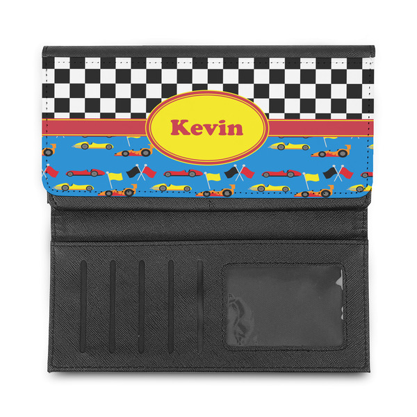 Racing Car Ladies Wallet - Half Way Open