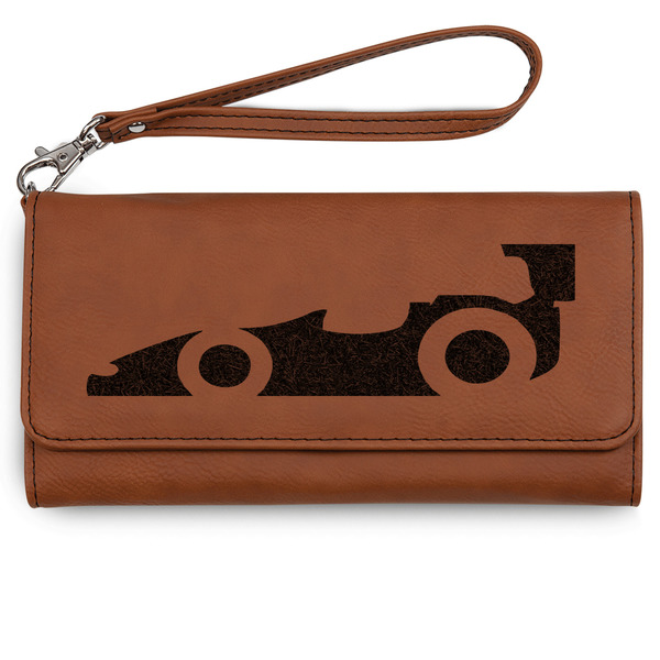 Custom Racing Car Ladies Leatherette Wallet - Laser Engraved