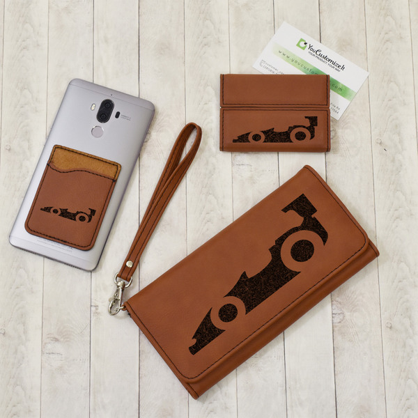Racing Car Leather Phone Wallet, Ladies Wallet & Business Card Case