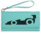 Racing Car Ladies Leatherette Wallet - Laser Engraved- Teal