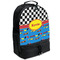 Racing Car Large Backpack - Black - Angled View