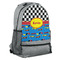 Racing Car Large Backpack - Gray - Angled View