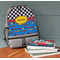 Racing Car Large Backpack - Gray - On Desk