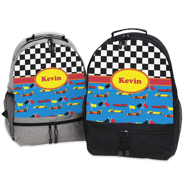 Racing Car Large Backpacks - Both
