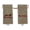 Racing Car Large Burlap Gift Bag - Front & Back (Personalized)
