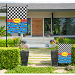 Racing Car Large Garden Flag - Single Sided (Personalized)