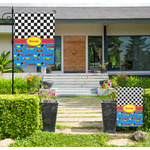Racing Car Large Garden Flag - Double Sided (Personalized)