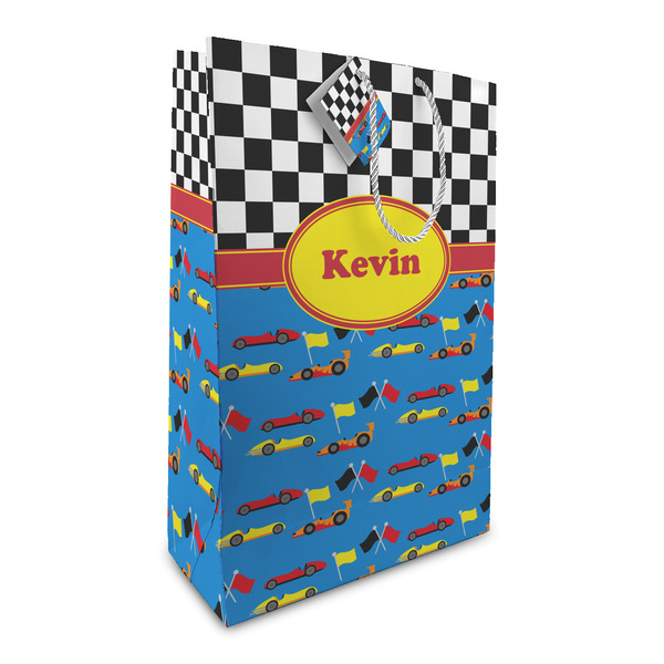 Custom Racing Car Large Gift Bag (Personalized)