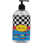 Racing Car Plastic Soap / Lotion Dispenser (16 oz - Large - Black) (Personalized)