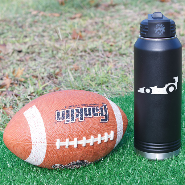 Racing Car Laser Engraved Water Bottles - In Context
