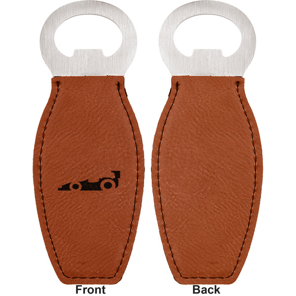 Racing Car Leather Bar Bottle Opener - Front and Back (single sided)