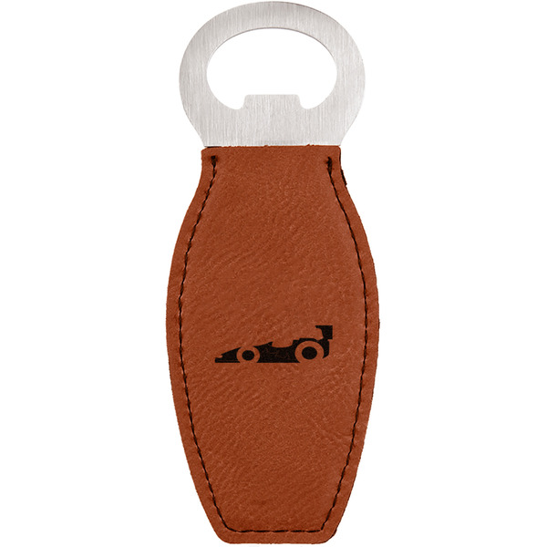Custom Racing Car Leatherette Bottle Opener