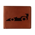 Racing Car Leatherette Bifold Wallet - Single Sided