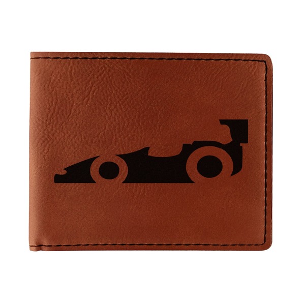 Custom Racing Car Leatherette Bifold Wallet - Single Sided