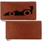 Racing Car Leather Checkbook Holder Front and Back Single Sided - Apvl