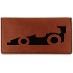 Racing Car Leatherette Checkbook Holder - Single Sided