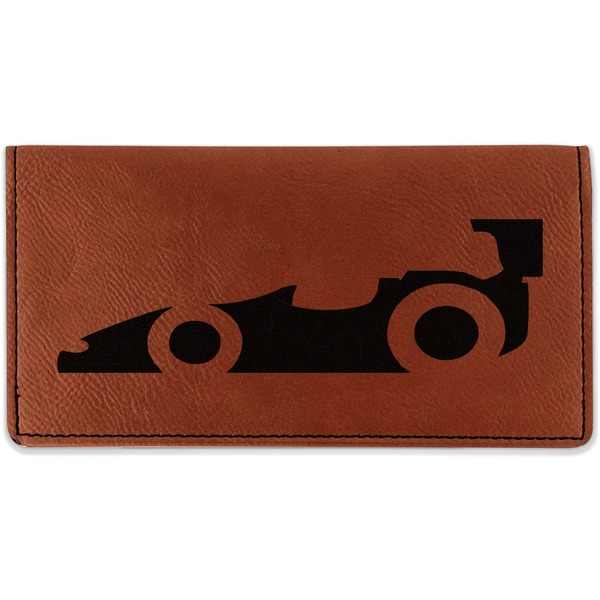 Custom Racing Car Leatherette Checkbook Holder