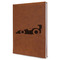 Racing Car Leather Sketchbook - Large - Double Sided - Angled View