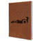 Racing Car Leatherette Journal - Large - Single Sided - Angle View