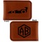 Racing Car Leatherette Magnetic Money Clip - Front and Back