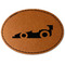 Racing Car Leatherette Patches - Oval