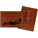 Racing Car Leatherette Wallet with Money Clip