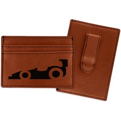 Racing Car Leatherette Wallet with Money Clip