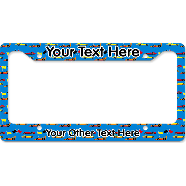 Custom Racing Car License Plate Frame - Style B (Personalized)