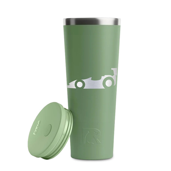 Racing Car Light Green RTIC Everyday Tumbler - 28 oz. - Lid Off