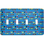 Racing Car Light Switch Cover (4 Toggle Plate)