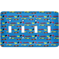 Racing Car Light Switch Cover (4 Toggle Plate)