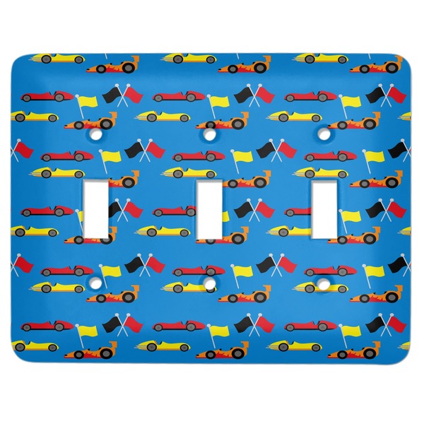 Custom Racing Car Light Switch Cover (3 Toggle Plate)