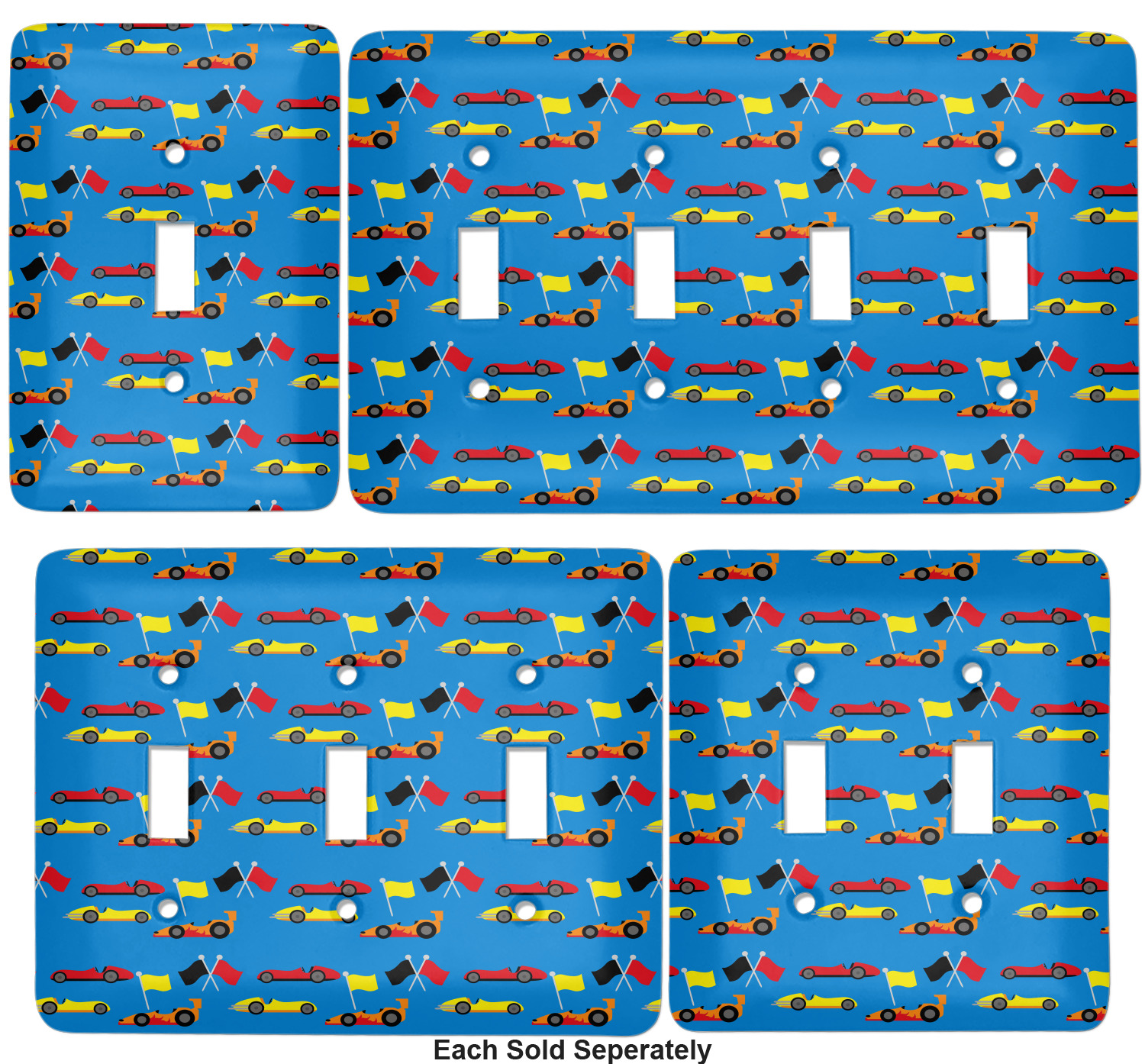 Racing Car Light Switch Cover (Personalized) YouCustomizeIt