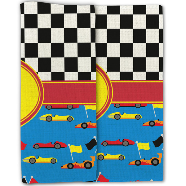 Racing Car Linen Placemat - Folded Half (double sided)