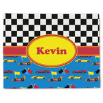 Racing Car Single-Sided Linen Placemat - Single w/ Name or Text