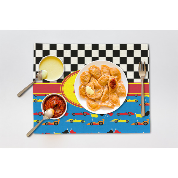 Racing Car Linen Placemat - Lifestyle (single)