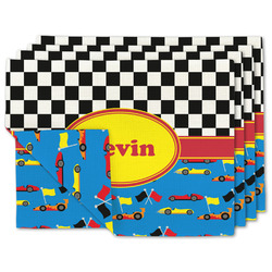 Racing Car Linen Placemat w/ Name or Text