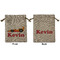 Racing Car Medium Burlap Gift Bag - Front & Back (Personalized)