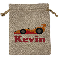 Racing Car Burlap Gift Bag