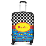Racing Car Suitcase - 24" Medium - Checked (Personalized)
