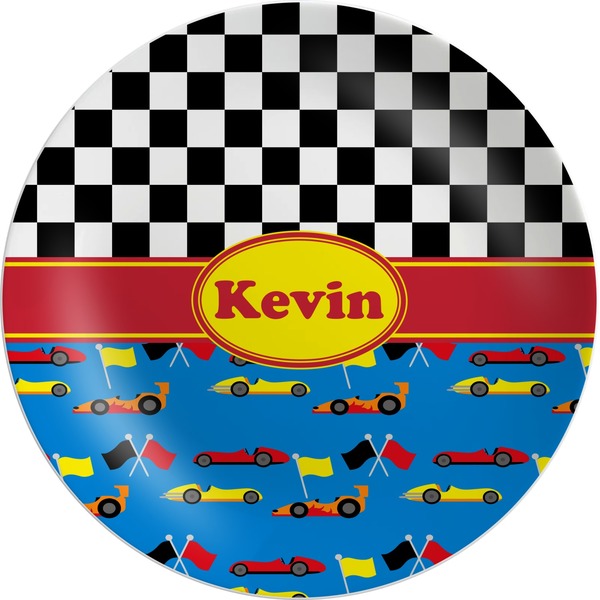 Custom Racing Car Melamine Plate (Personalized)